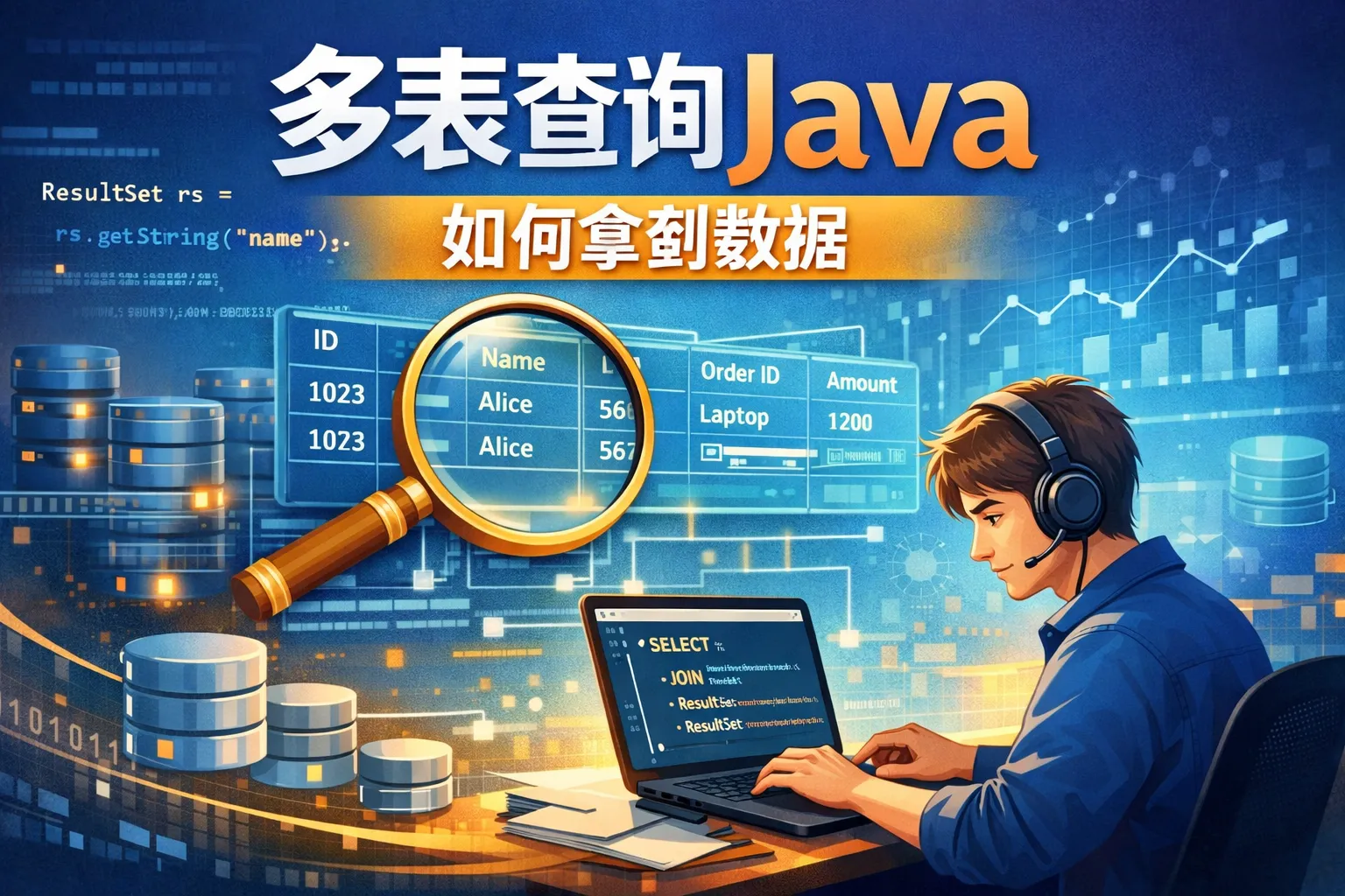 多表查询java如何拿到数据