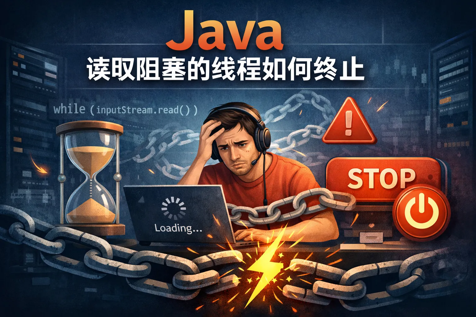 java读取阻塞的线程如何终止