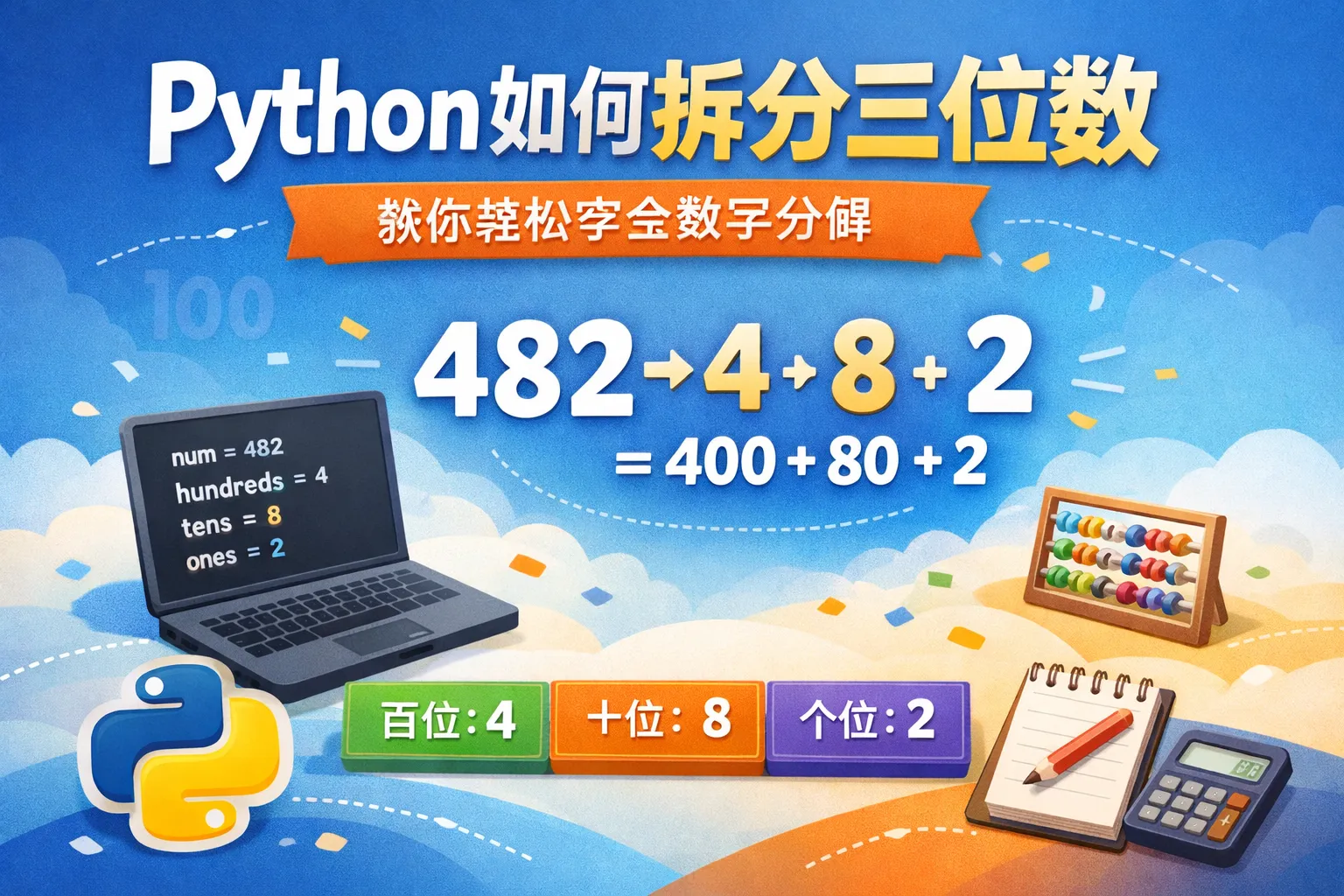 python如何拆分三位数