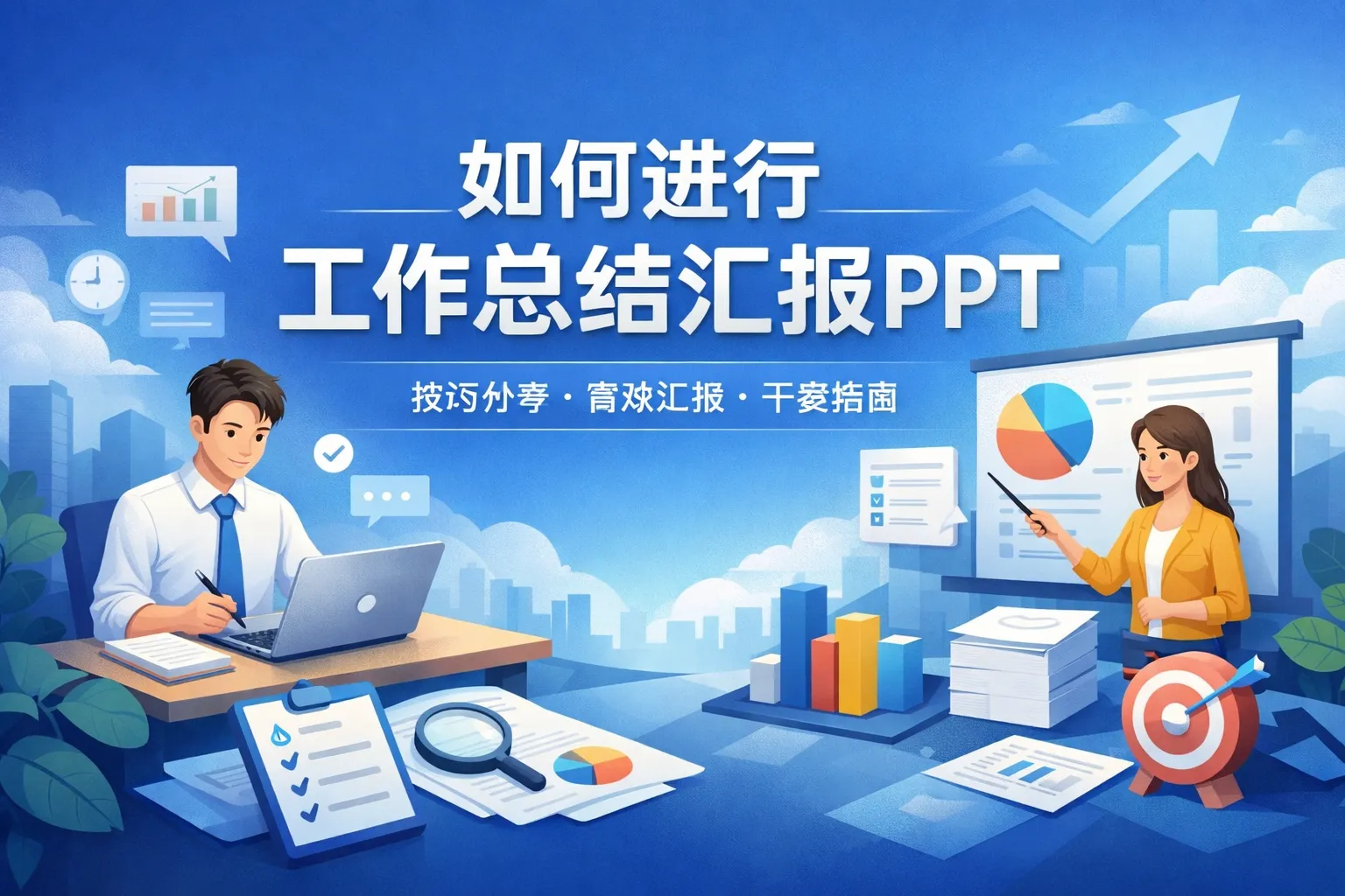 如何进行工作总结汇报ppt
