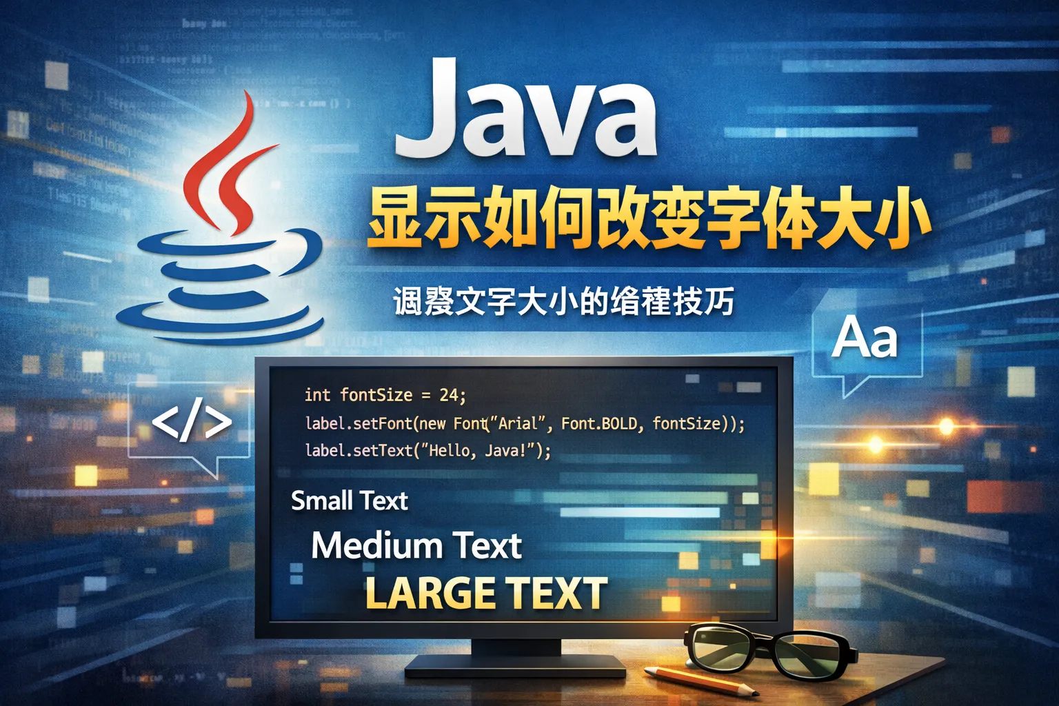 java显示如何改变字体大小