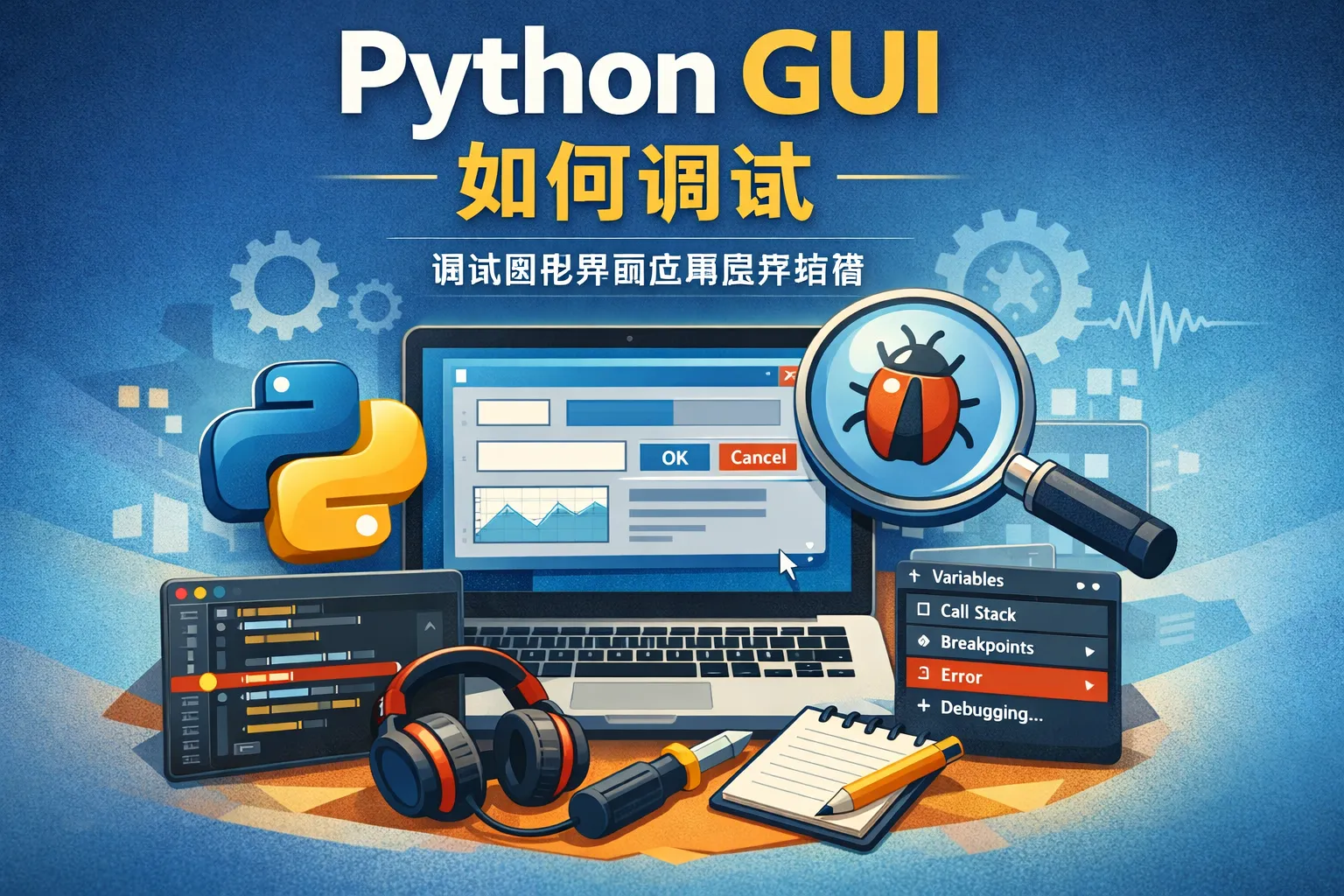 python gui如何调试