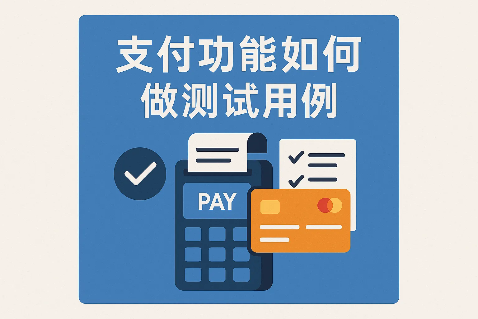 支付功能如何做测试用例