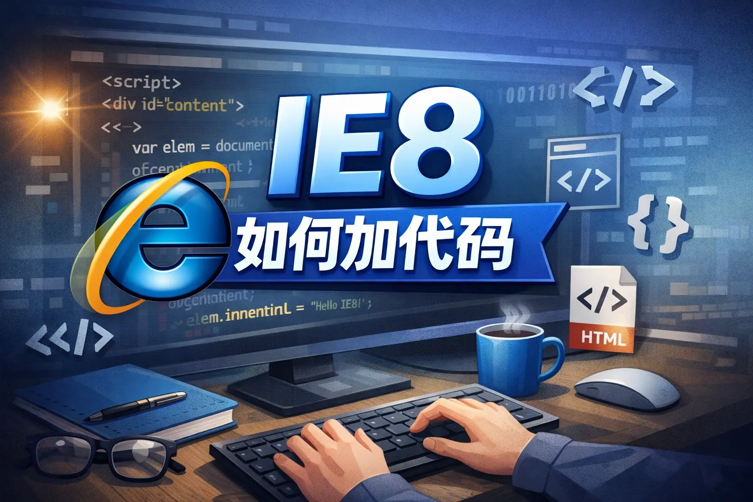 ie8 如何加代码