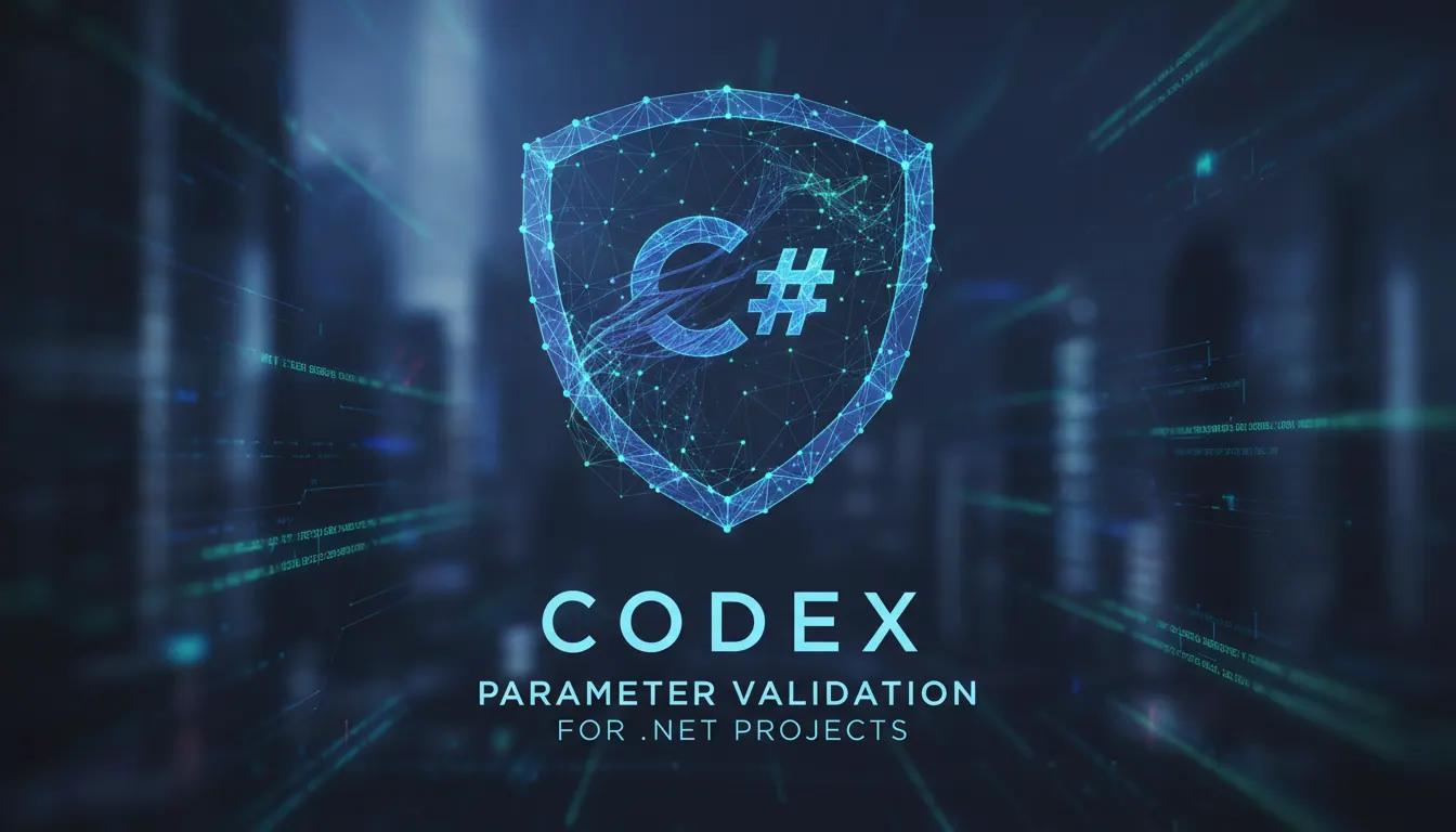 Codex Ap Codex 如何处理 .NET 项目的参数校验