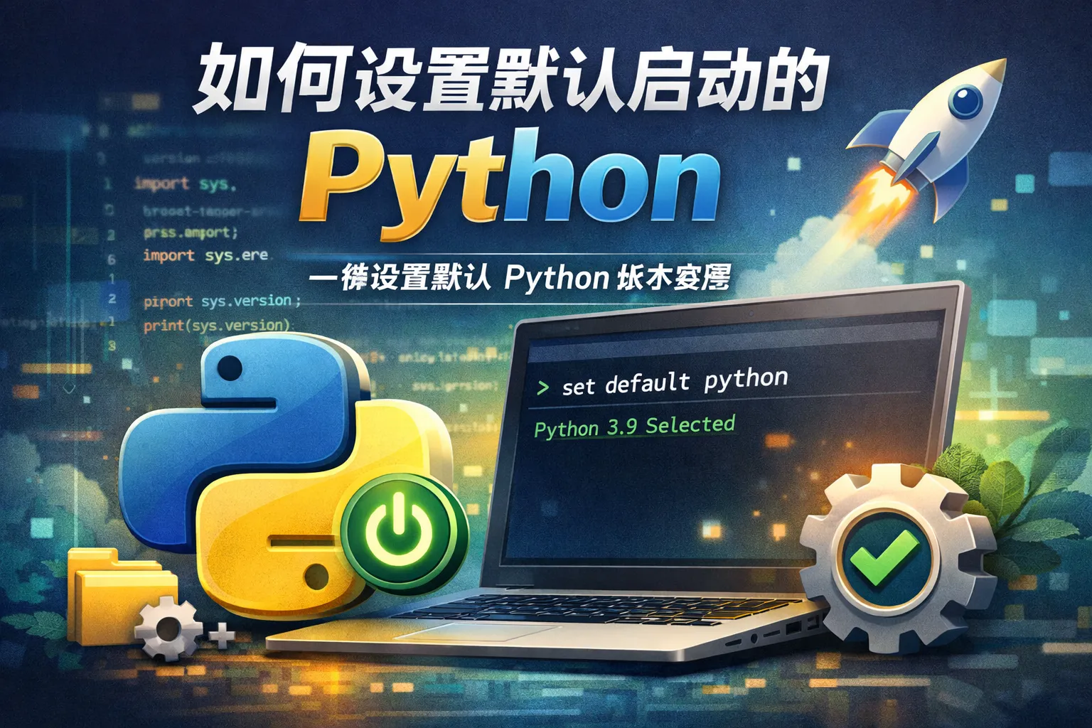 如何设置默认启动的python