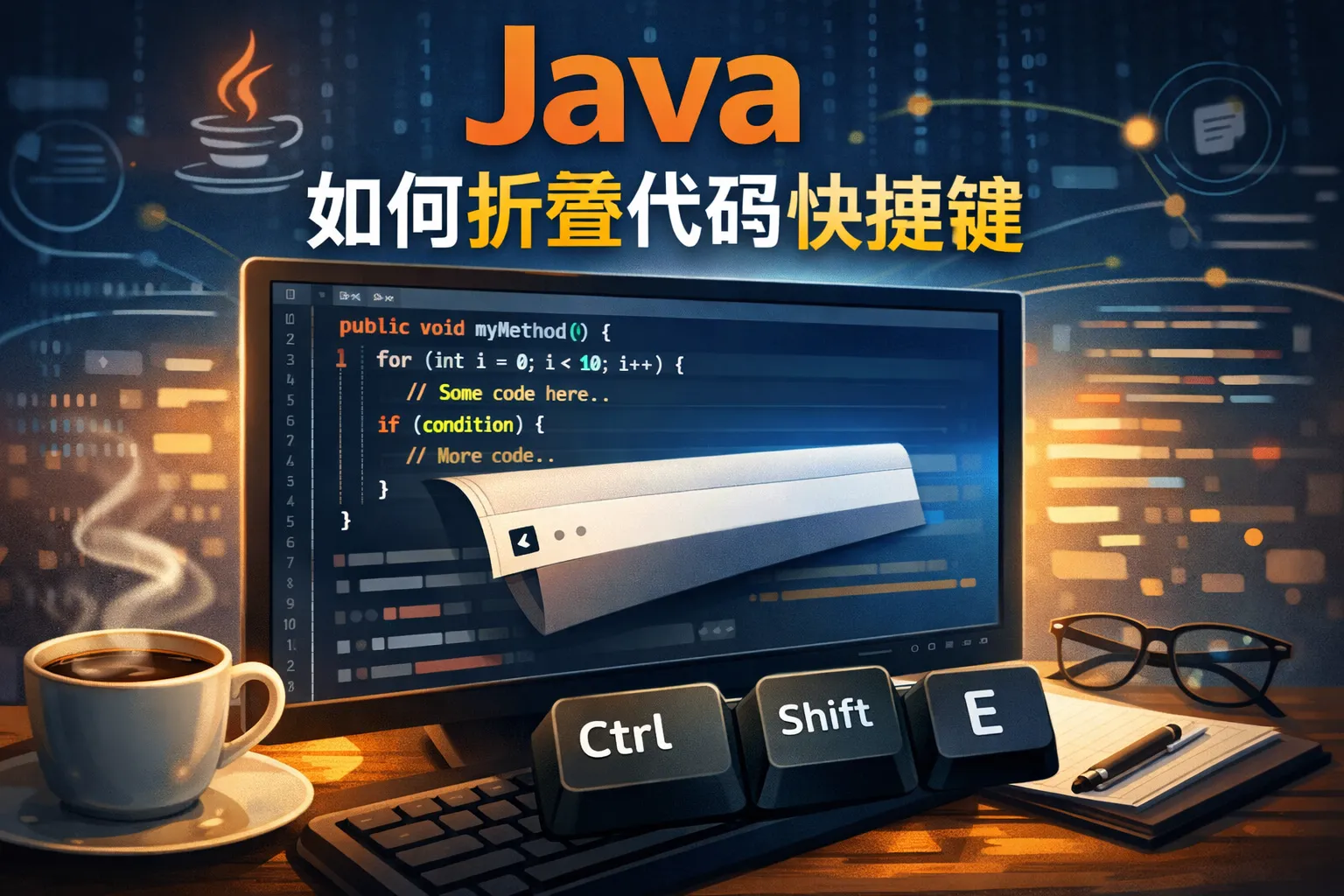 java 如何折叠代码快捷键