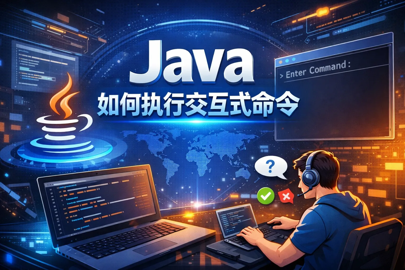 java如何执行交互式命令