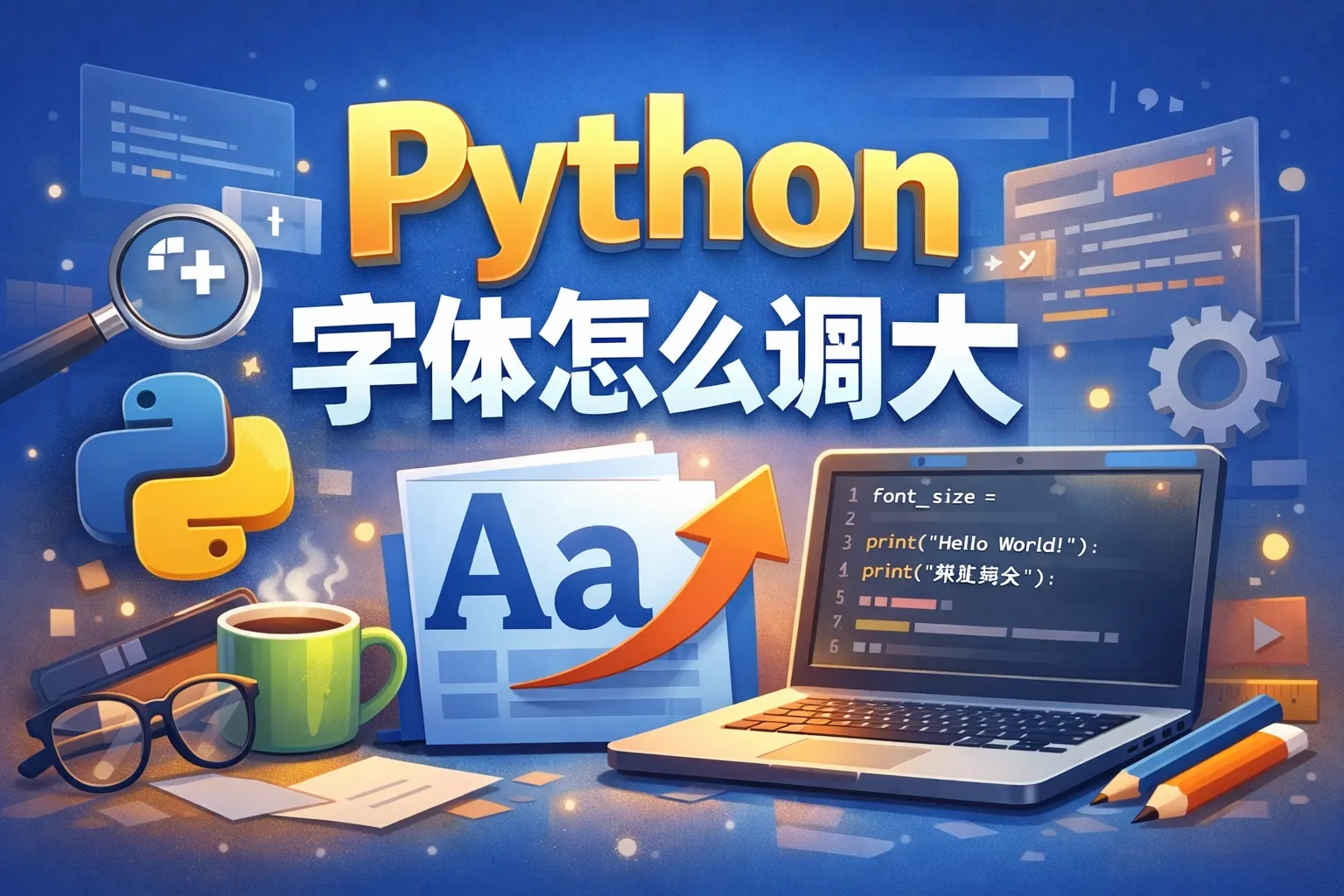_python字体怎么调大