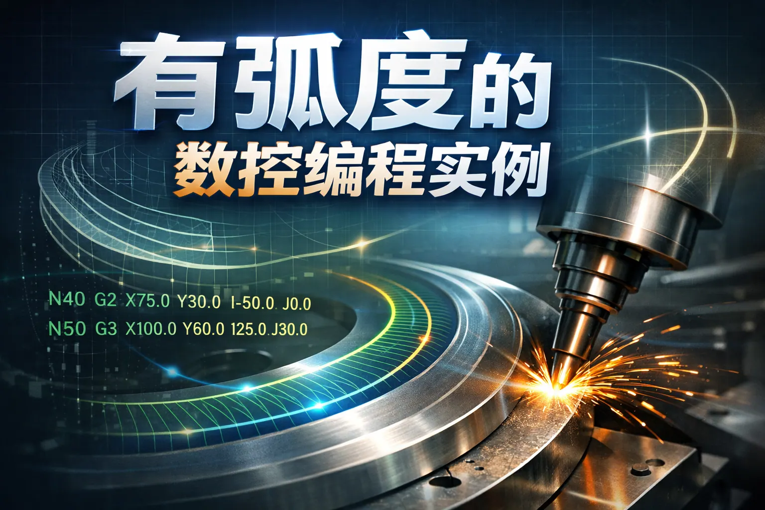 有弧度的数控编程实例