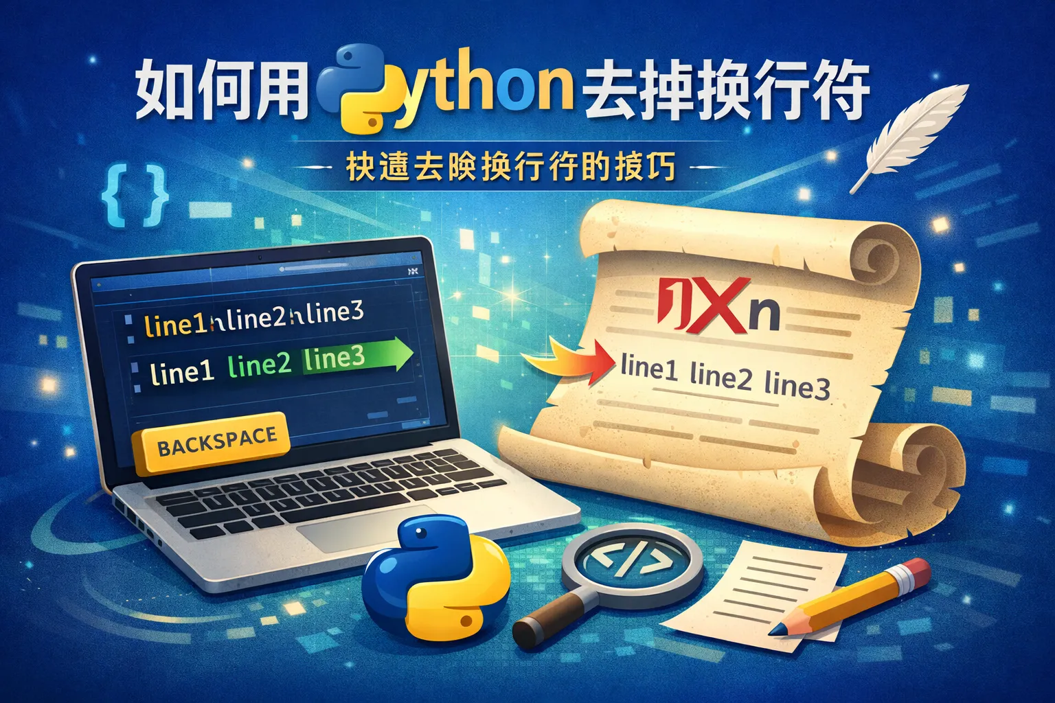如何用python去掉换行符