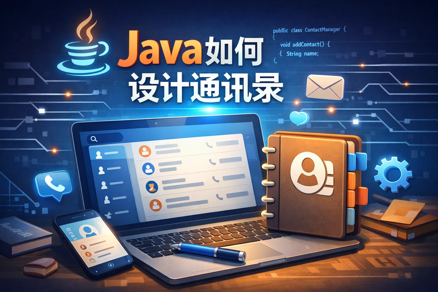 java如何设计通讯录