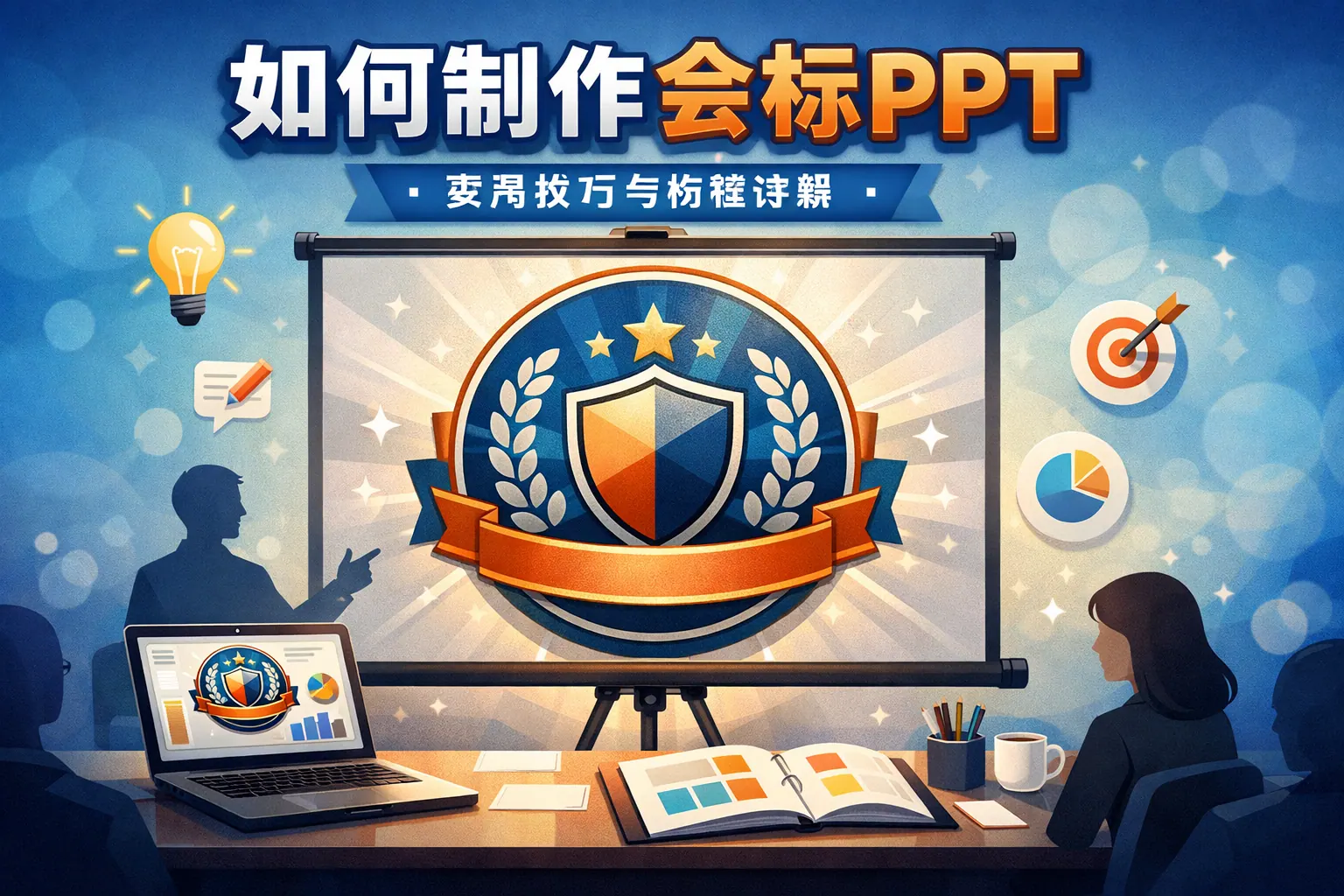 如何制作会标ppt