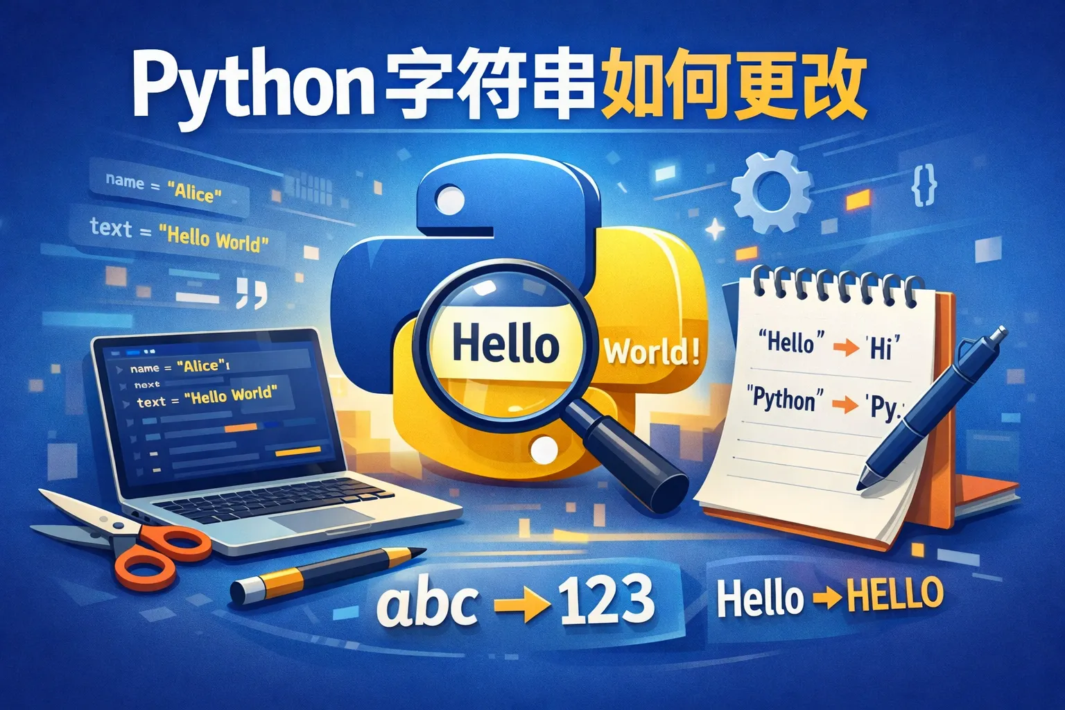 python字符串如何更改