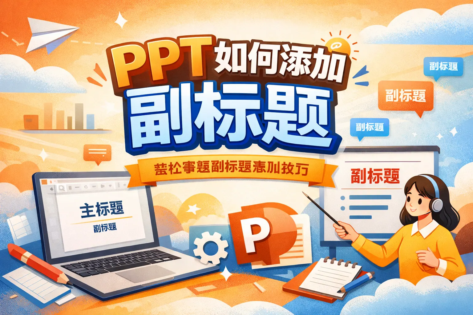 ppt如何添加副标题