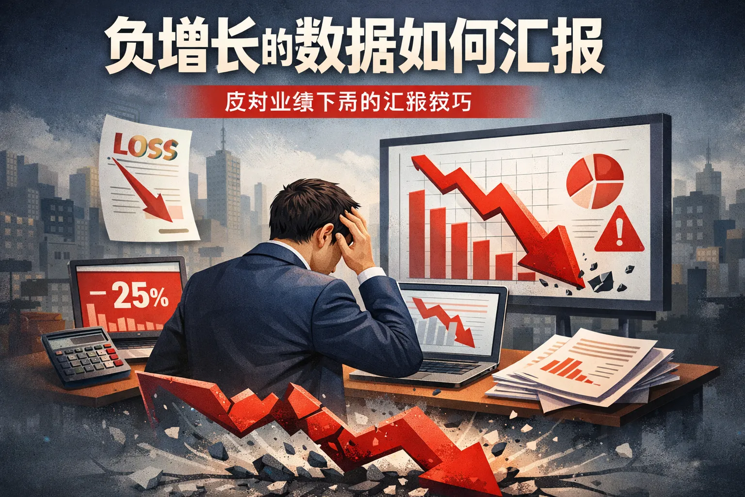 负增长的数据如何汇报