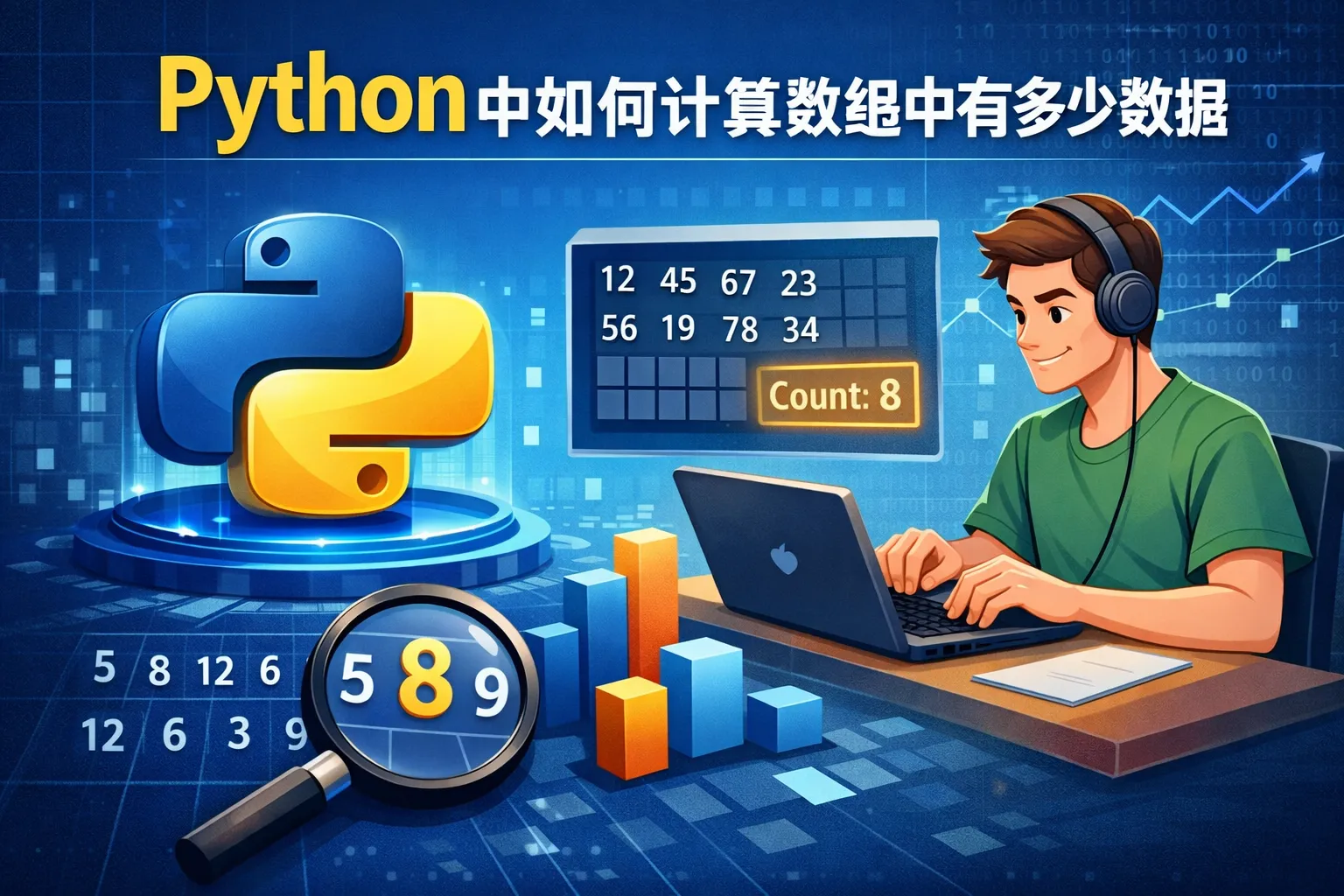 python中如何计算数组中有多少数据