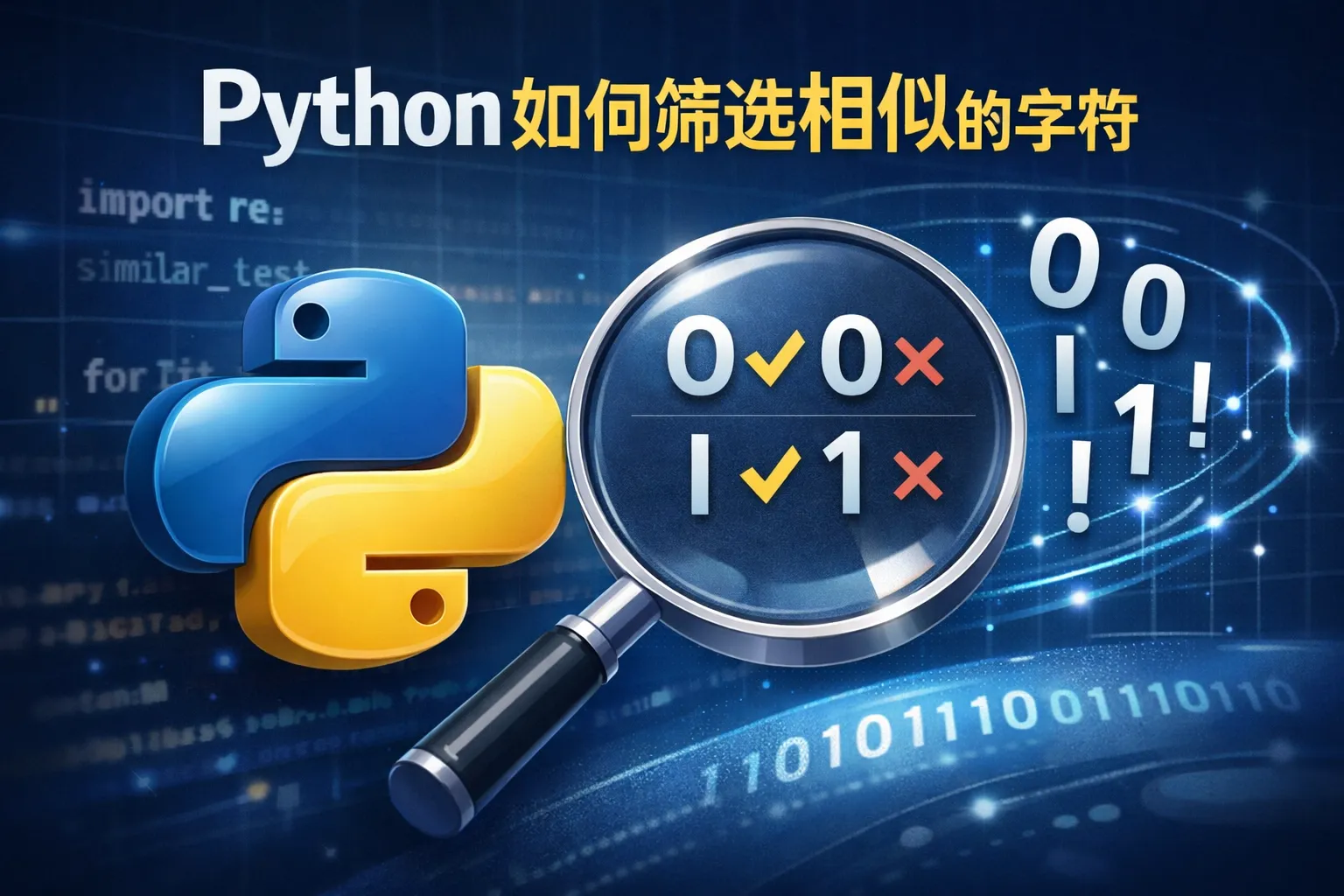 Python如何筛选相似的字符
