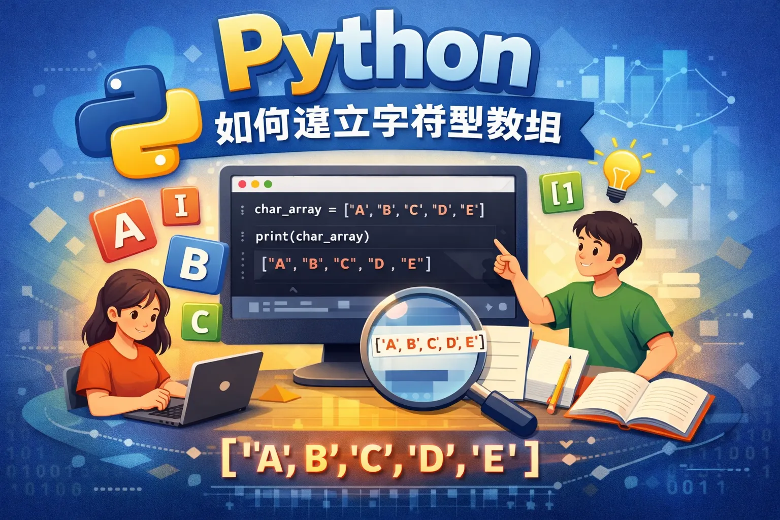 python如何建立字符型数组