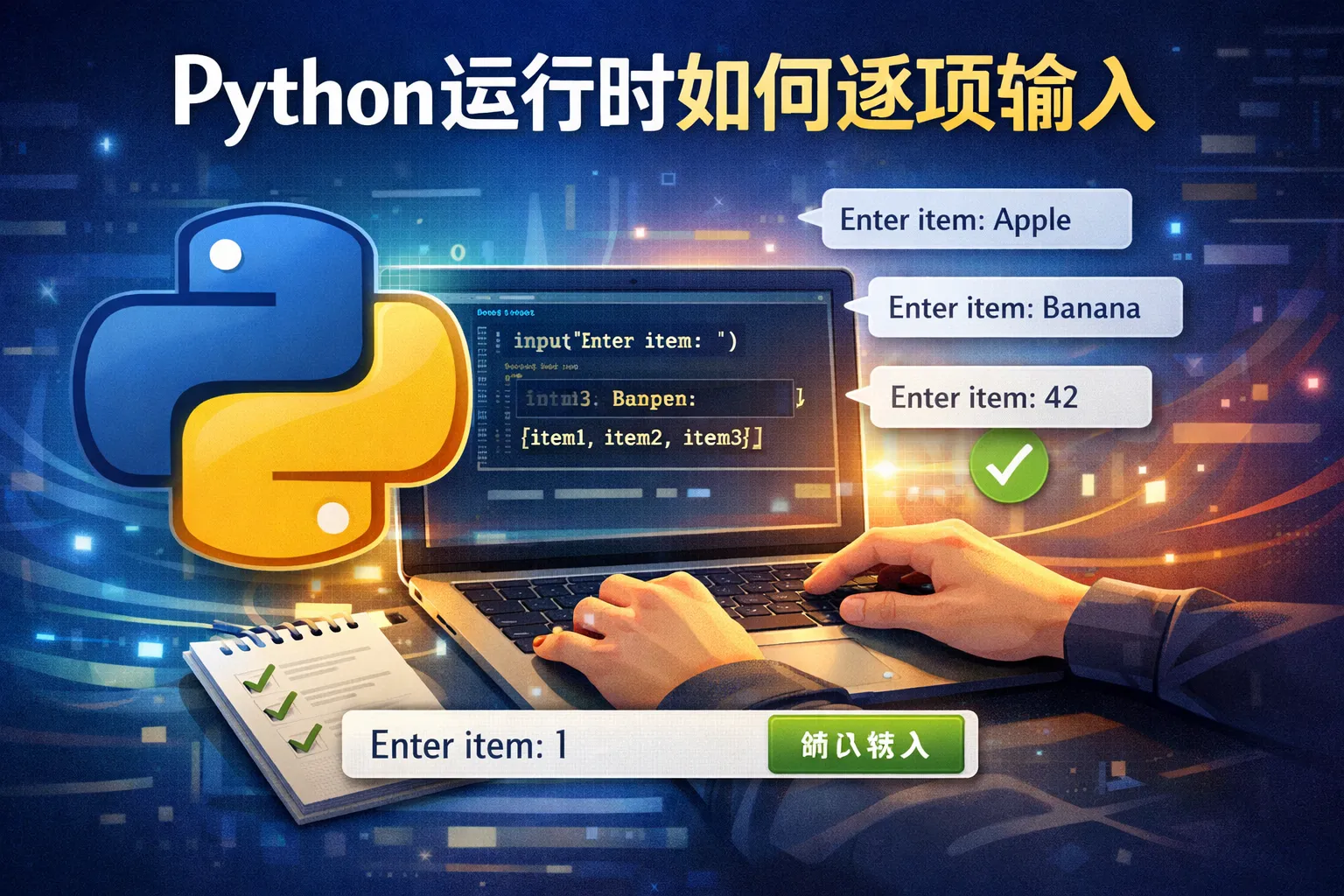 python运行时如何逐项输入