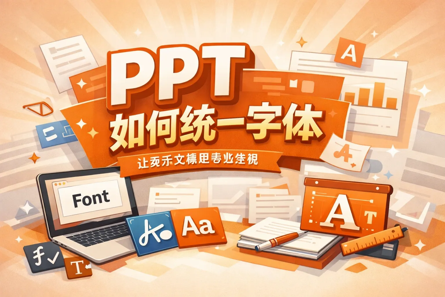 ppt如何统一字体