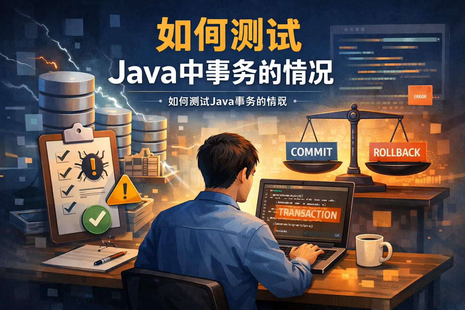 如何测试java中事务的情况