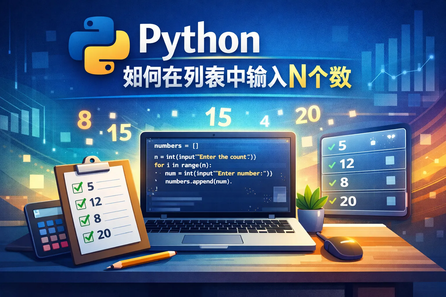 python如何在列表中输入n个数