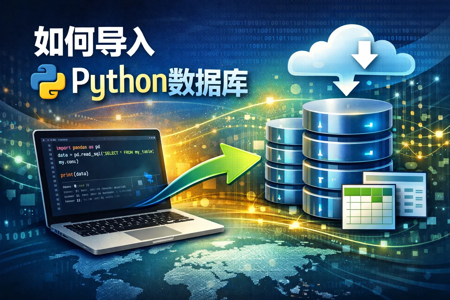 如何导入python数据库