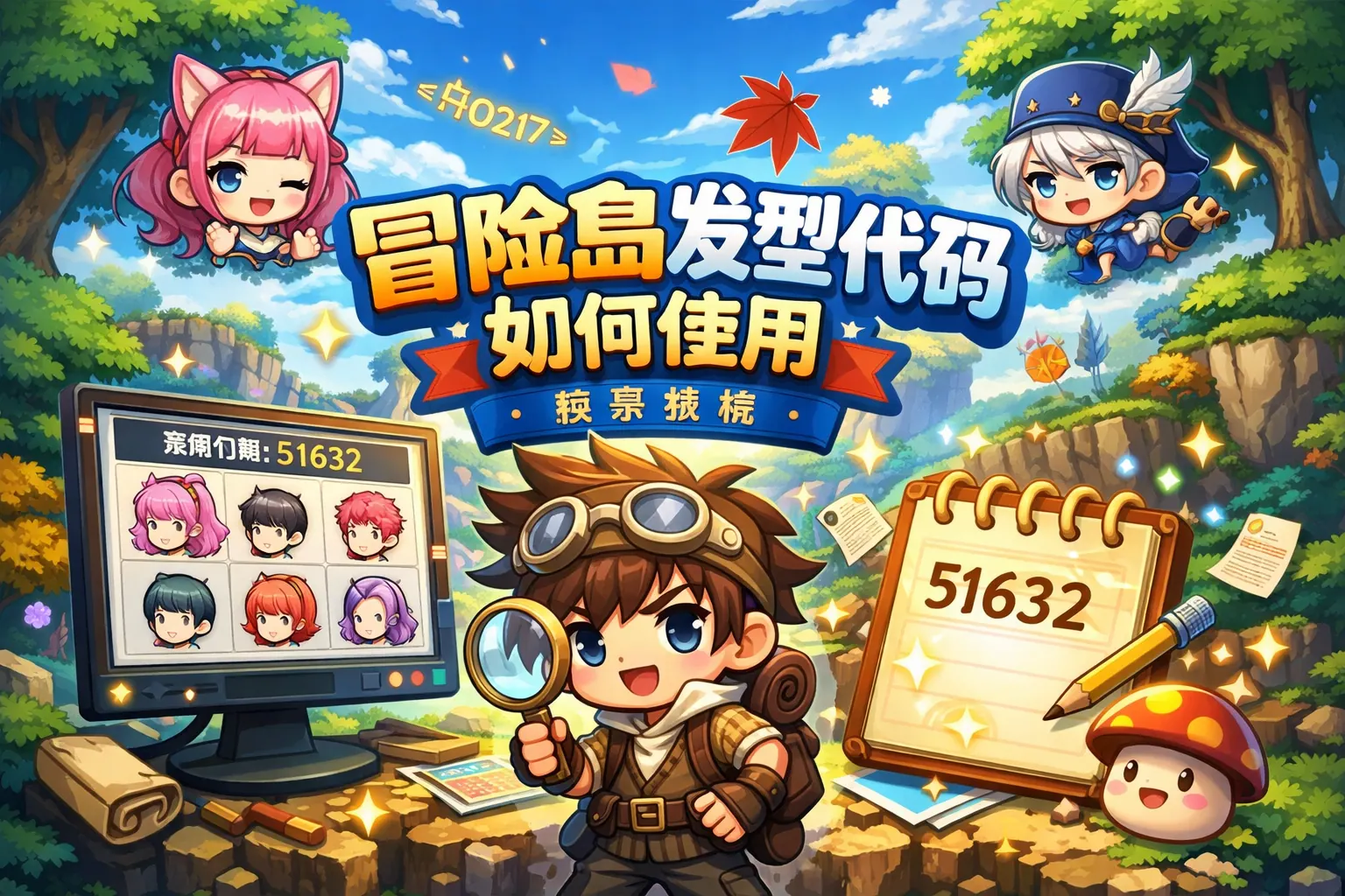 冒险岛发型代码如何使用