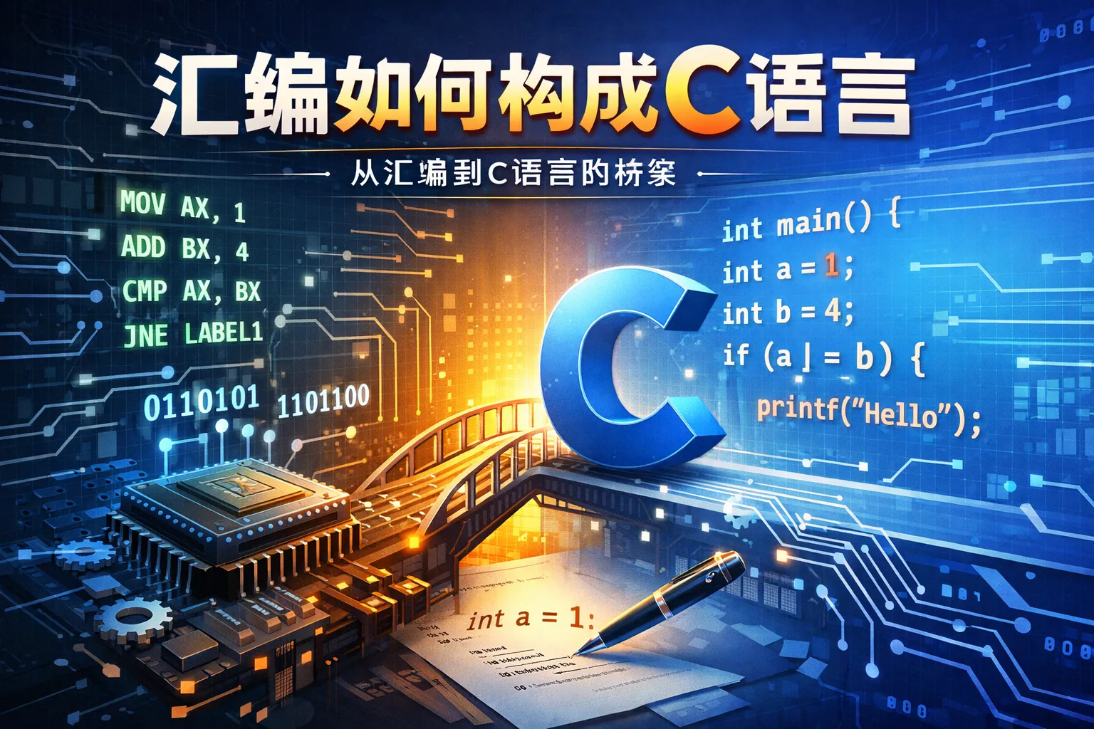 汇编如何构成C语言