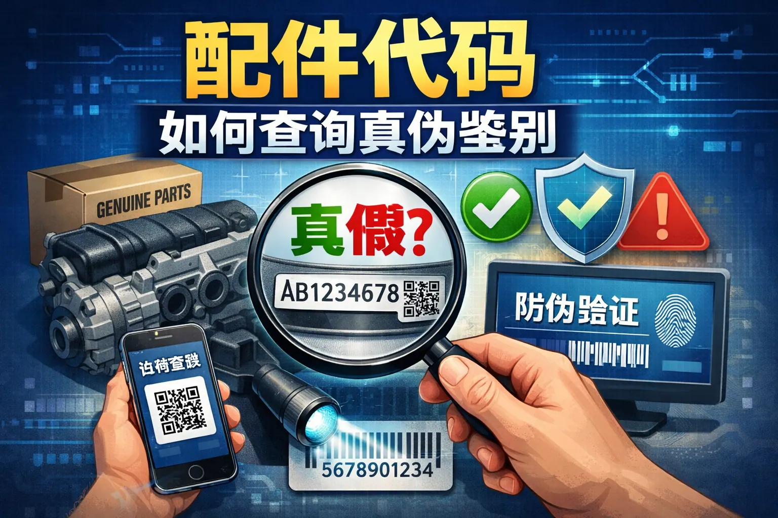 配件代码如何查询真伪鉴别