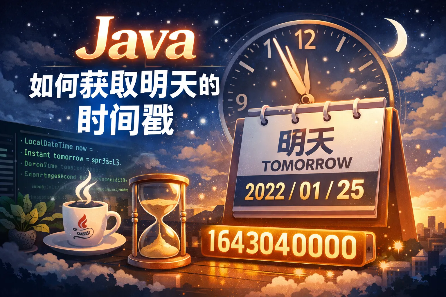 java如何获取明天的时间戳