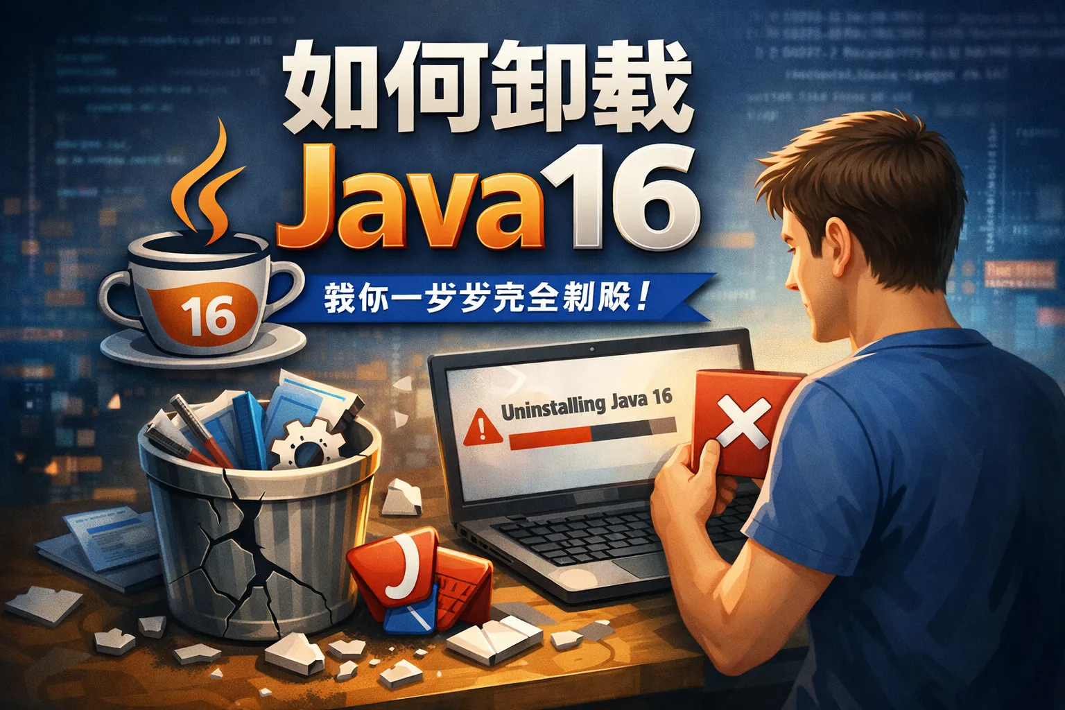 如何卸载java16
