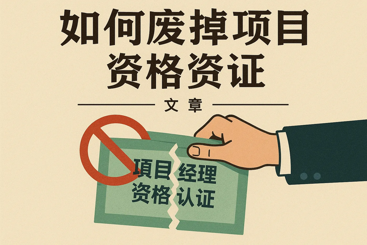 如何废掉项目经理资格证