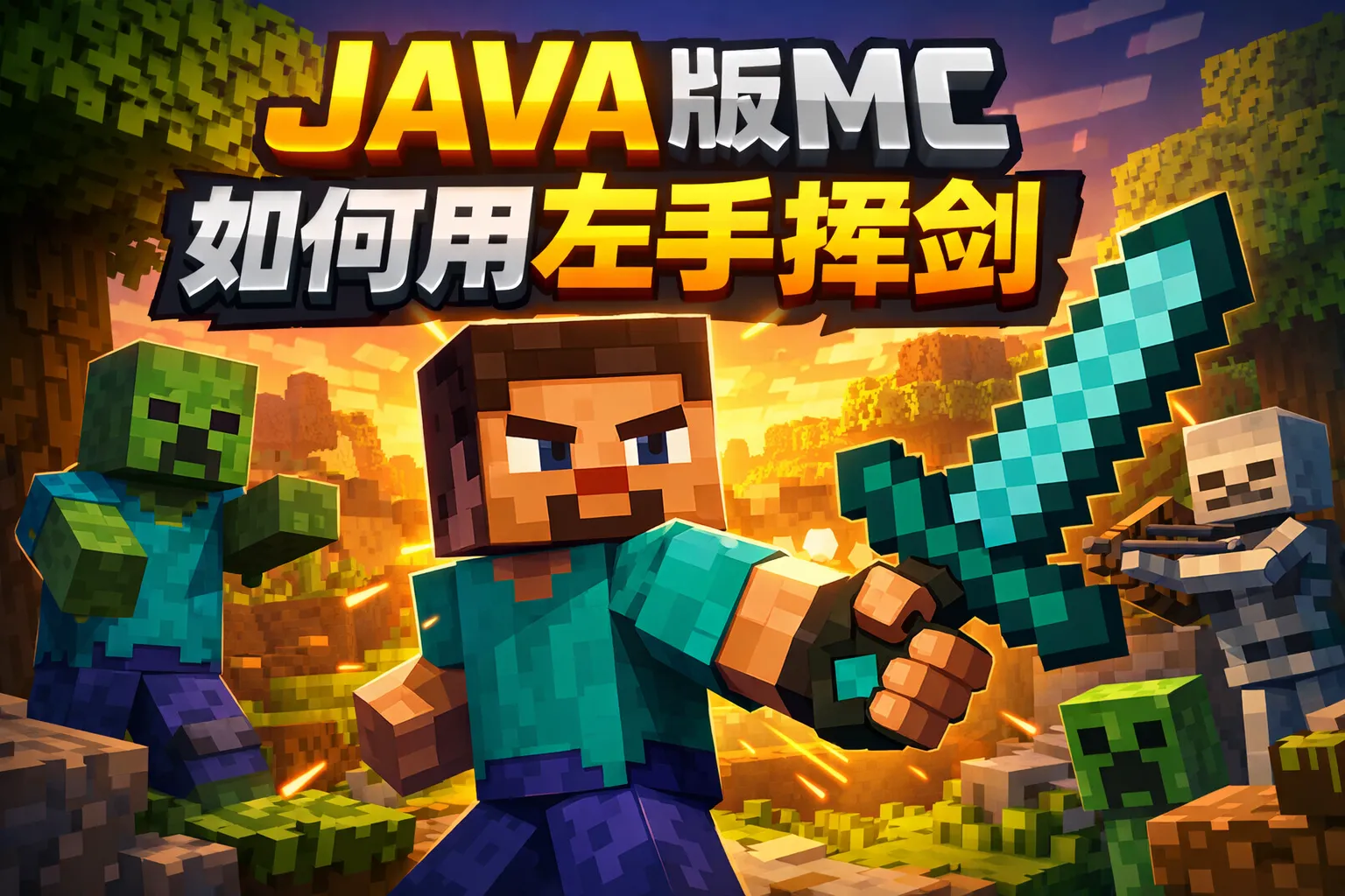 java版mc如何用左手挥剑