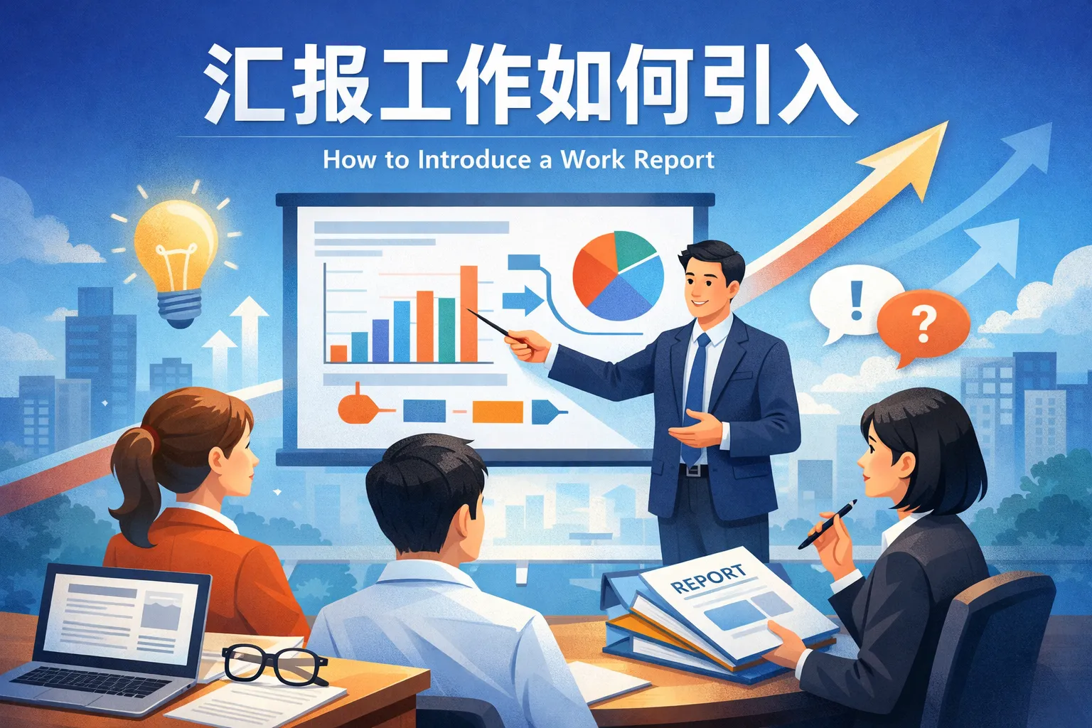 汇报工作如何引入