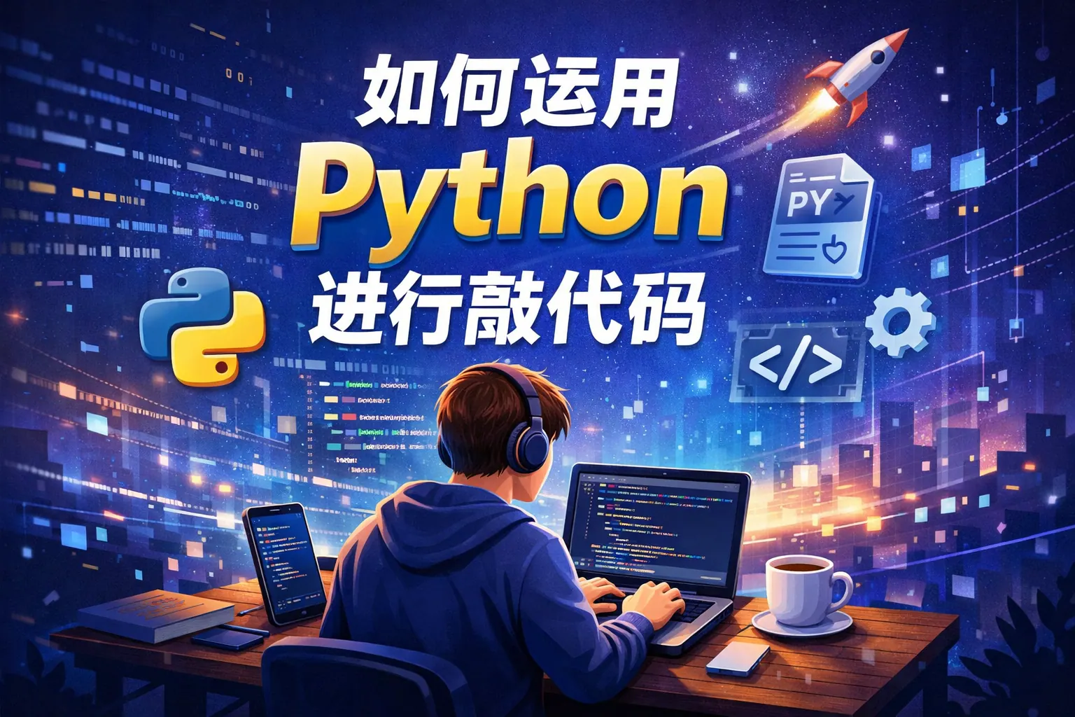如何运用python进行敲代码