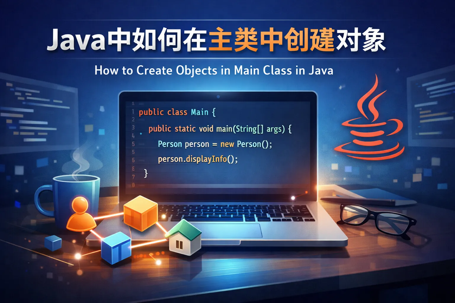 java中如何在主类中创建对象