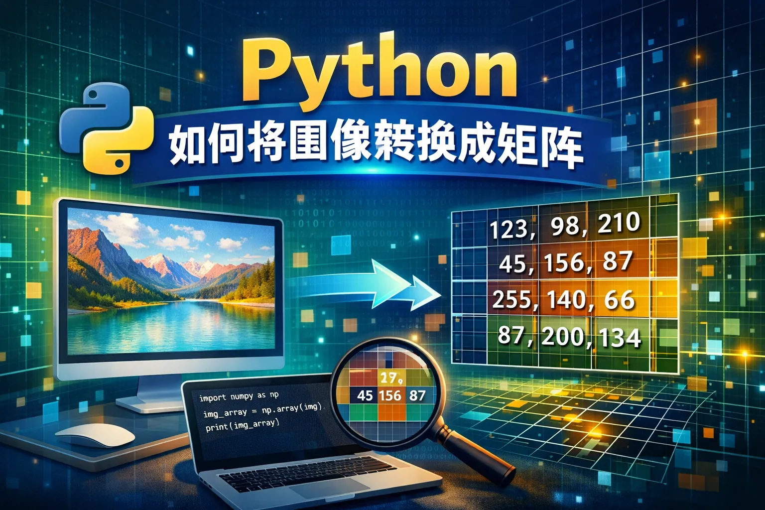 python如何将图像转换成矩阵