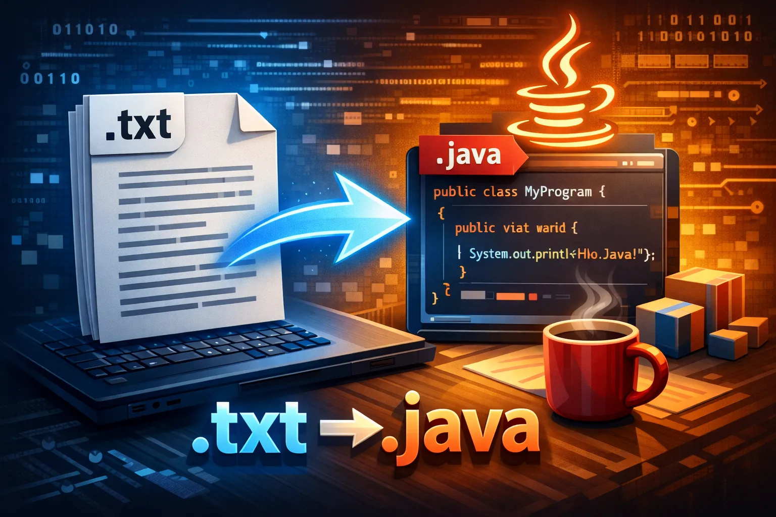 .txt如何转化成.java