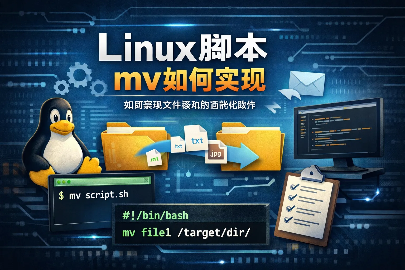 linux脚本mv如何实现