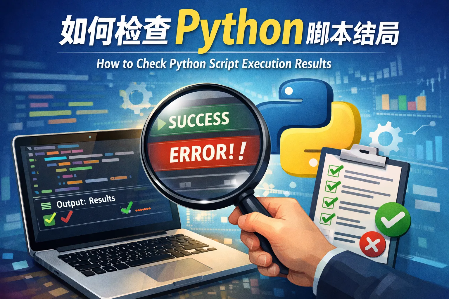 如何检查python脚本执行结果