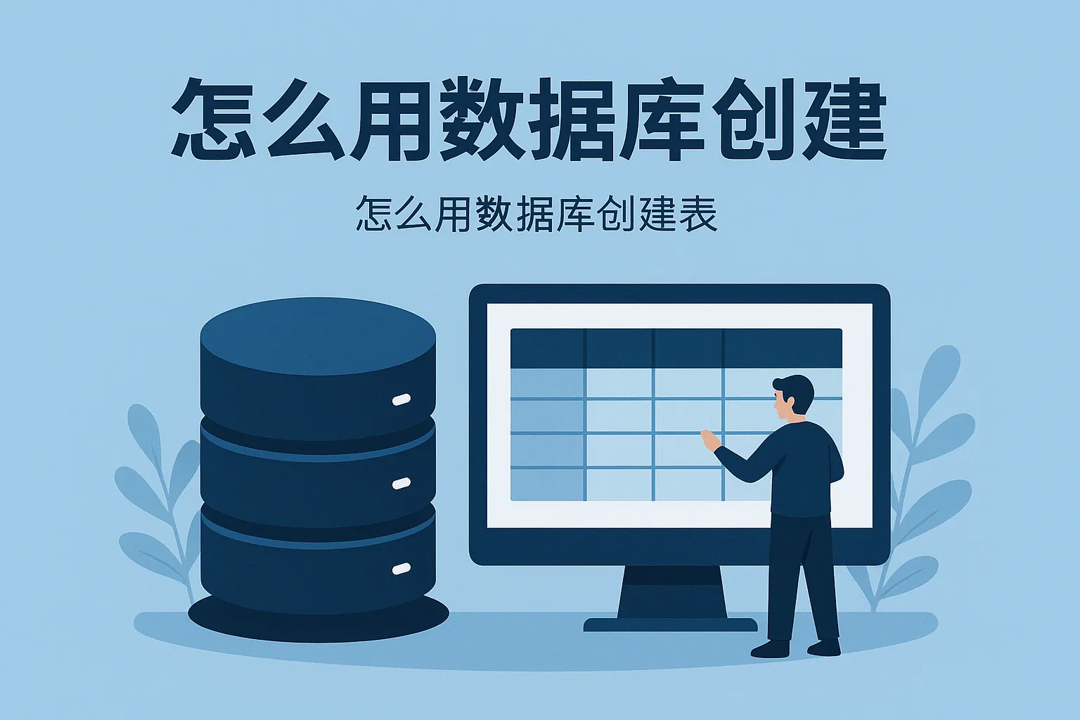 怎么用数据库创建表