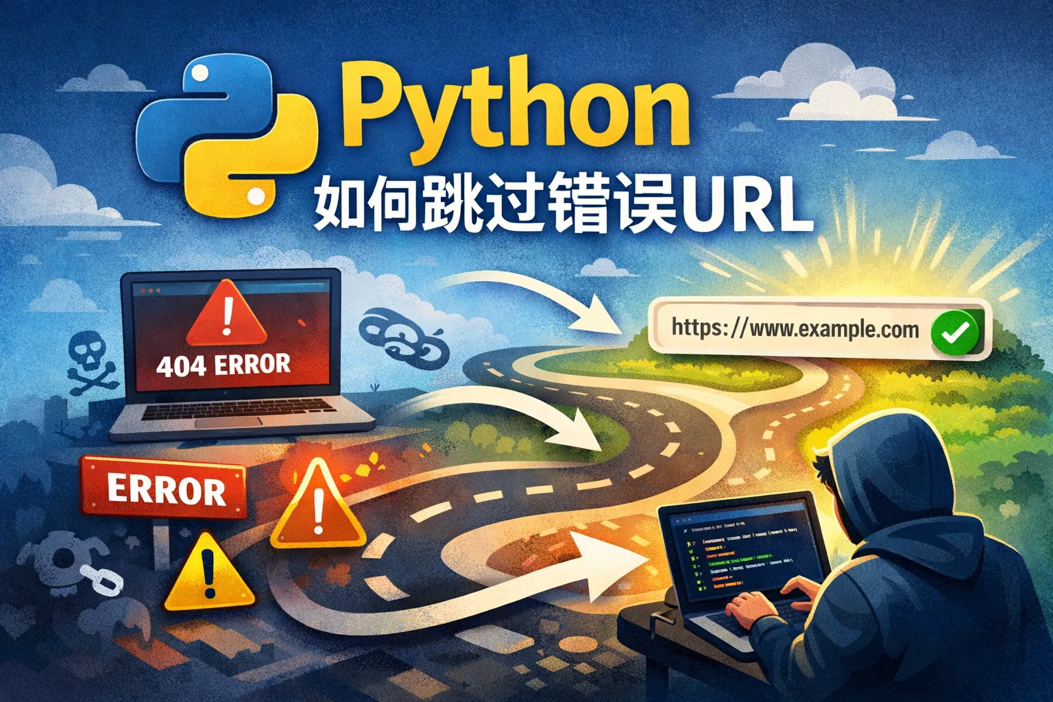 Python如何跳过错误URL