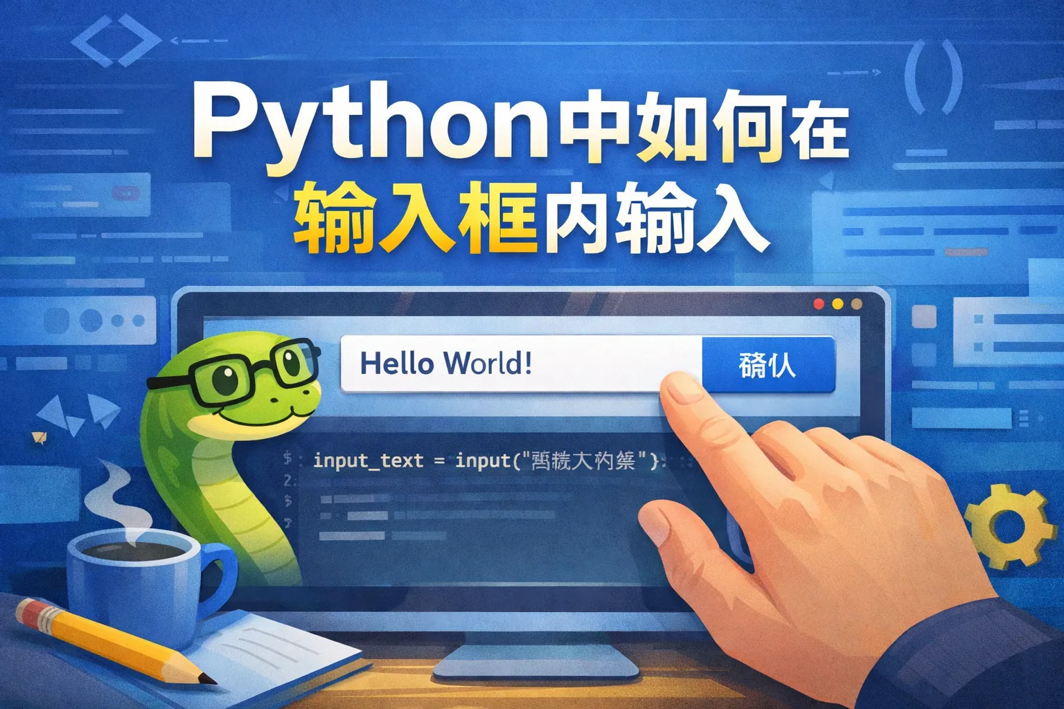 python中如何在输入框内输入