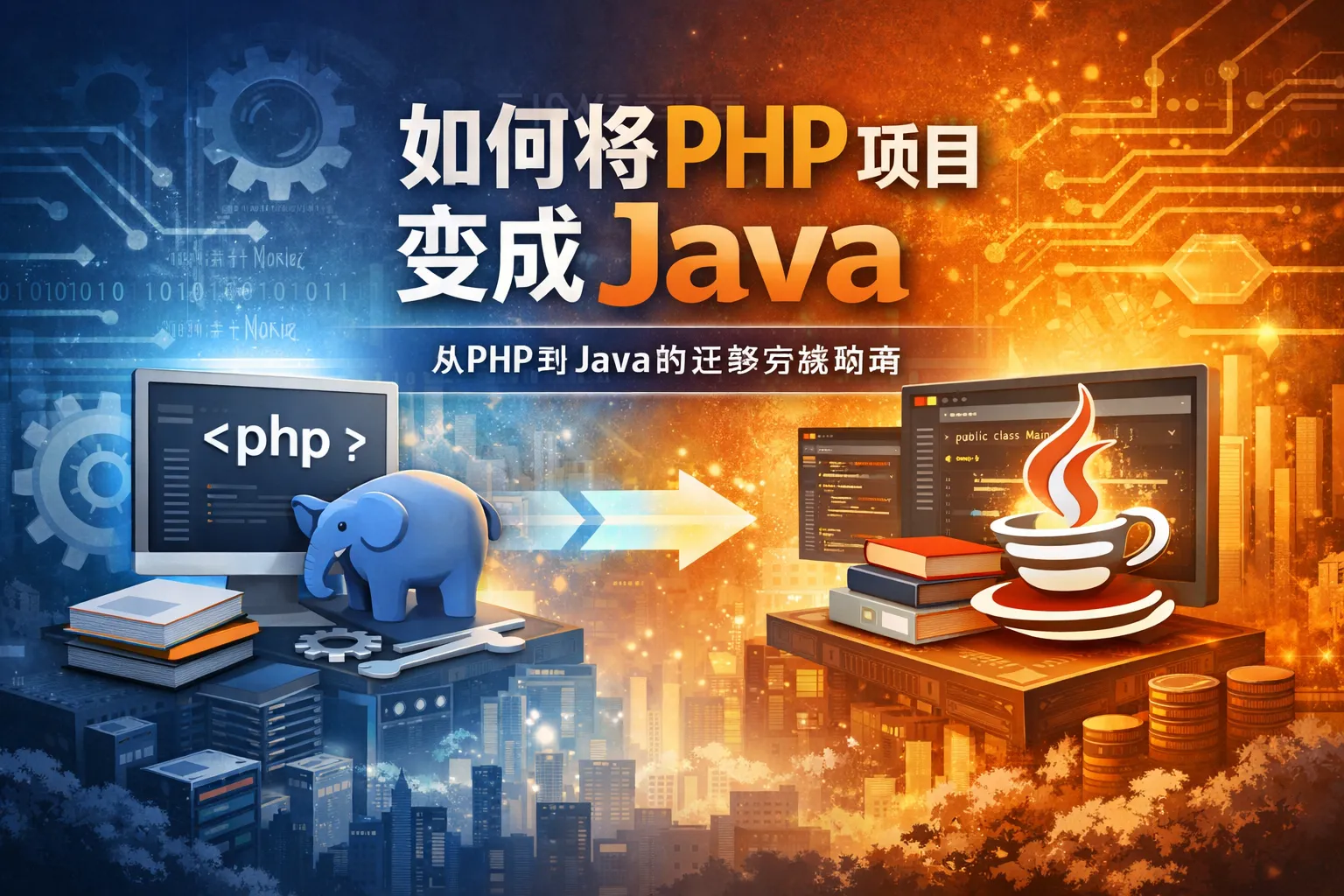 如何将php项目变成java