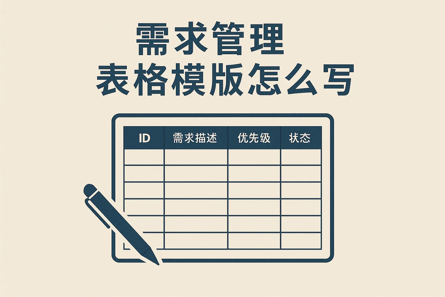 需求管理表格模板怎么写