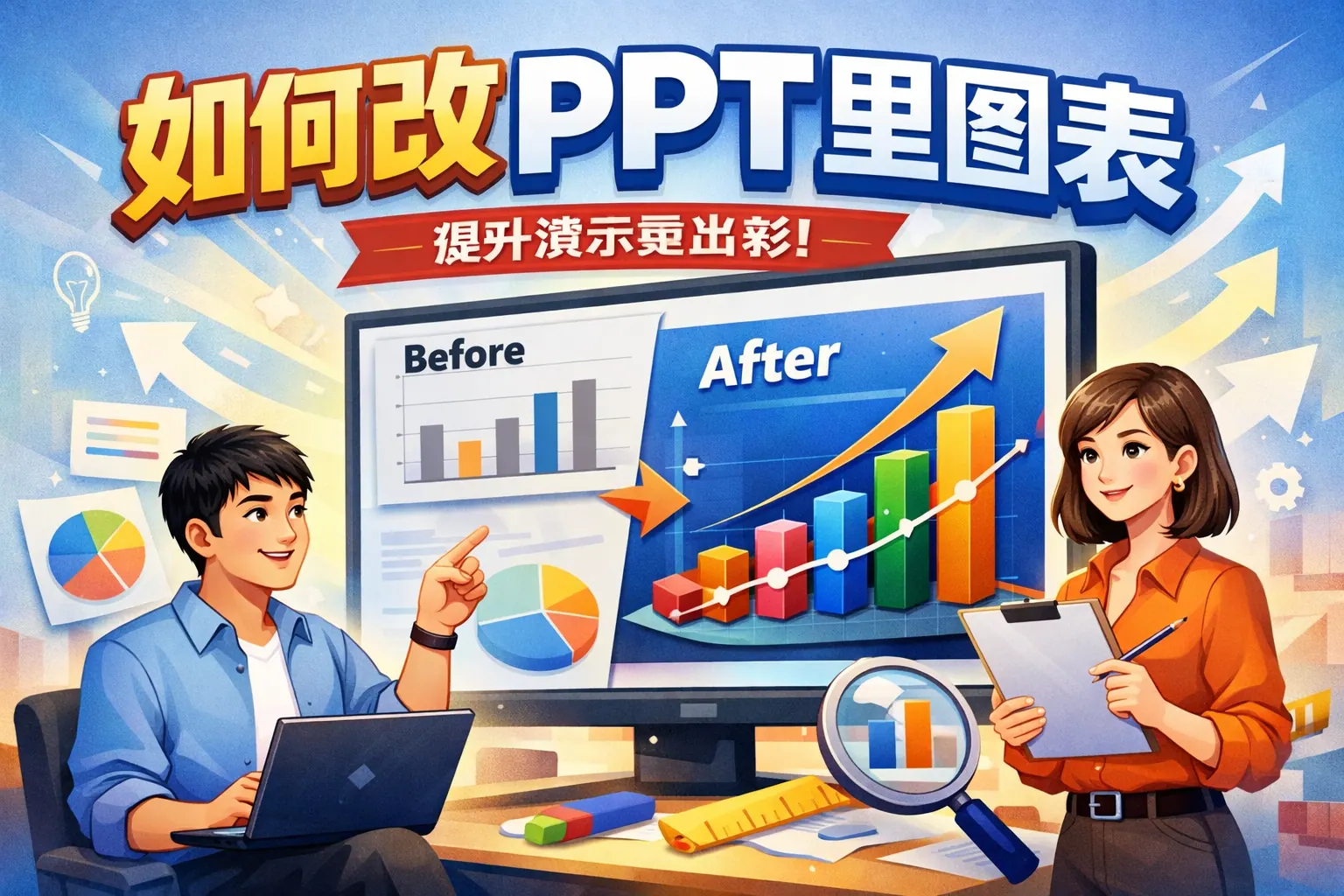 如何改ppt里图表