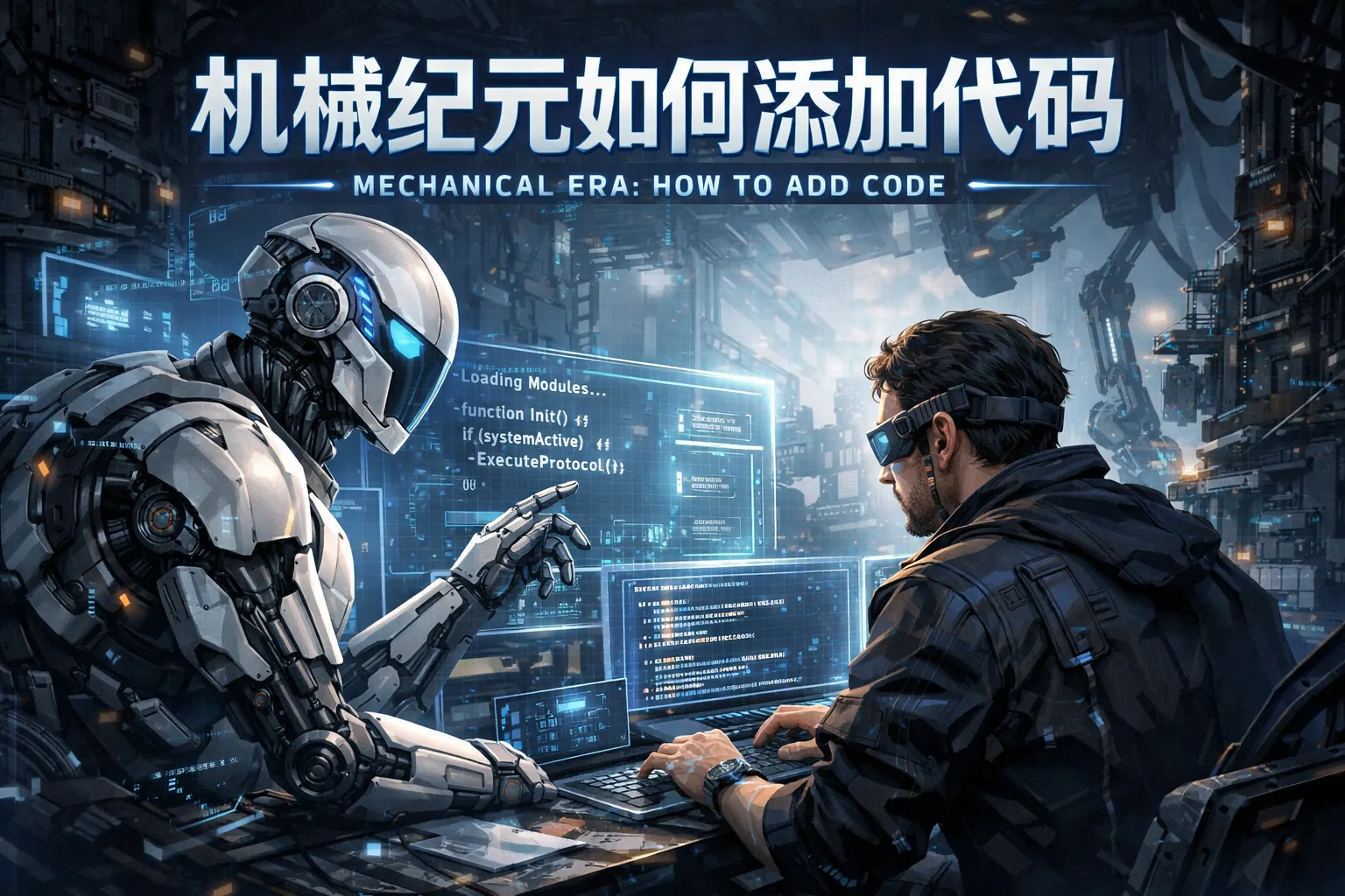 机械纪元如何添加代码