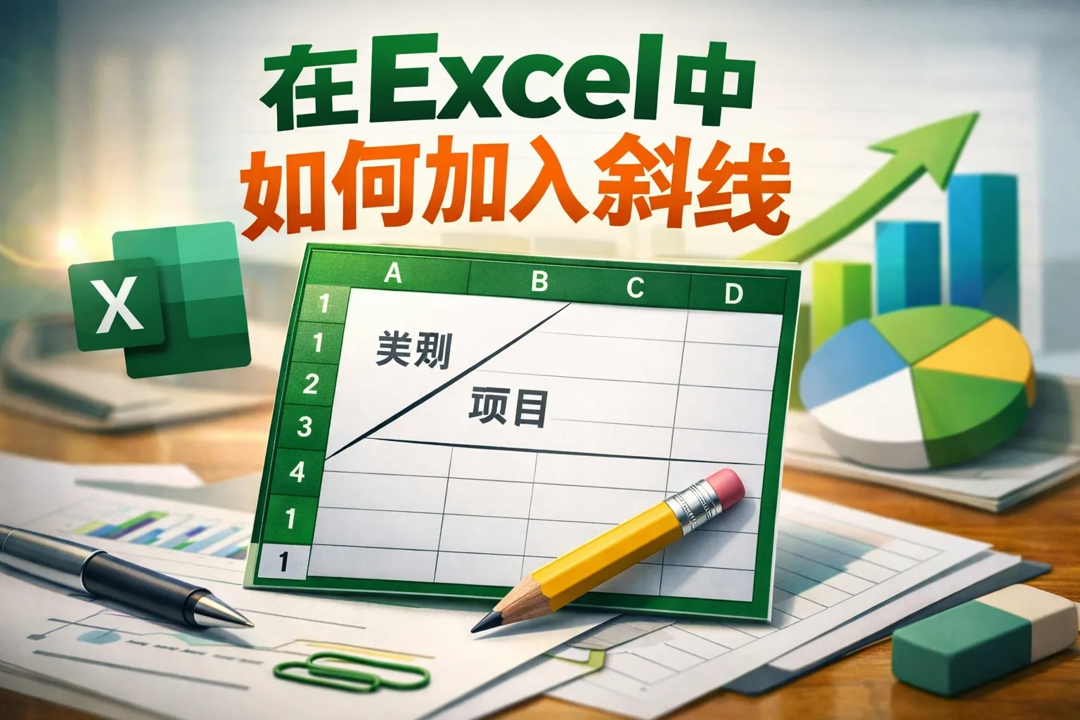 在excel中如何加入斜线